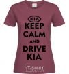 Women's T-shirt Drive Kia burgundy фото