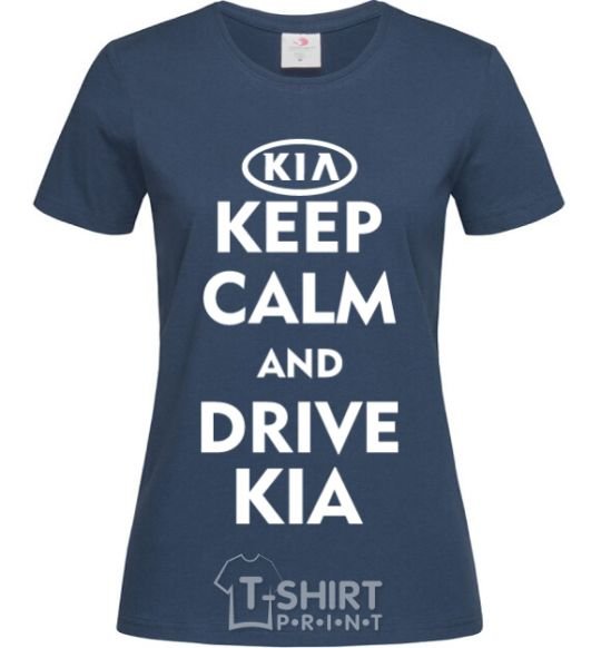 Women's T-shirt Drive Kia navy-blue фото