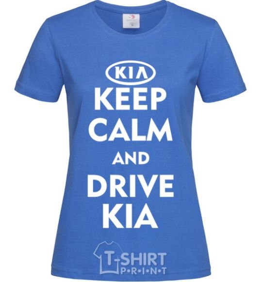 Women's T-shirt Drive Kia royal-blue фото