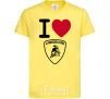Детская футболка I Love Lamborghini Лимонный фото