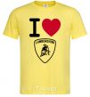 Men's T-Shirt I Love Lamborghini cornsilk фото