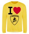 Sweatshirt I Love Lamborghini yellow фото