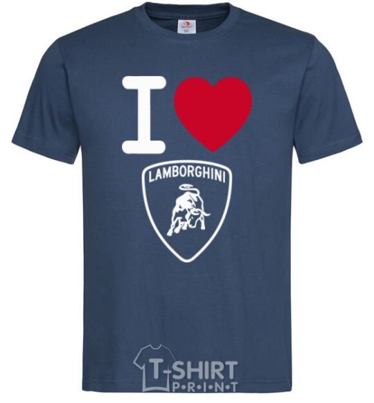 Men's T-Shirt I Love Lamborghini navy-blue фото