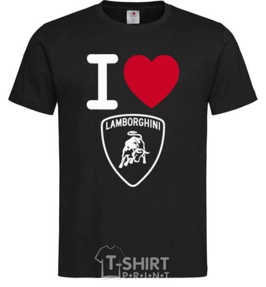 Men's T-Shirt I Love Lamborghini black фото