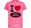 Kids T-shirt I Love Land Rover heliconia фото