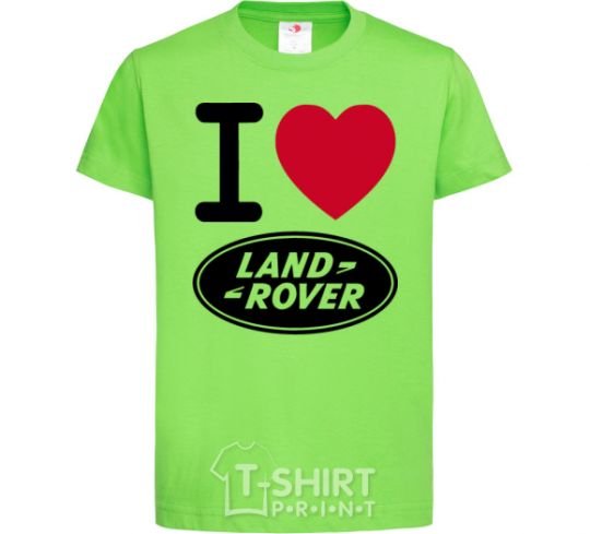 Kids T-shirt I Love Land Rover orchid-green фото
