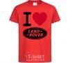 Kids T-shirt I Love Land Rover red фото