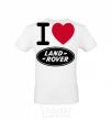 Men's T-Shirt I Love Land Rover White фото