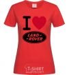 Women's T-shirt I Love Land Rover red фото