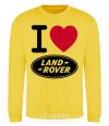 Sweatshirt I Love Land Rover yellow фото