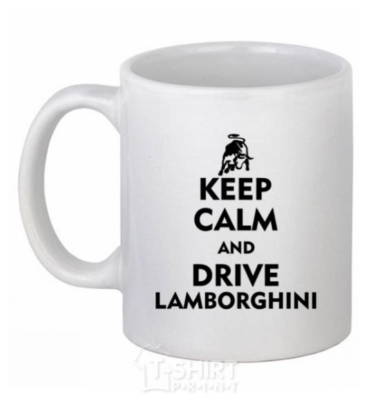 Ceramic mug Drive Lamborghini White фото