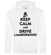 Men`s hoodie Drive Lamborghini White фото