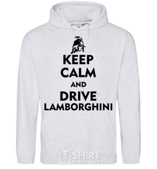 Men`s hoodie Drive Lamborghini sport-grey фото