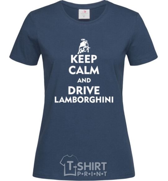 Women's T-shirt Drive Lamborghini navy-blue фото