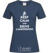 Women's T-shirt Drive Lamborghini navy-blue фото