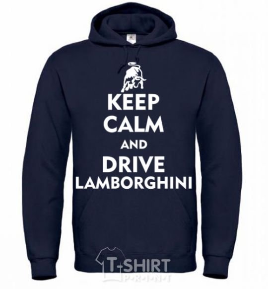 Men`s hoodie Drive Lamborghini navy-blue фото