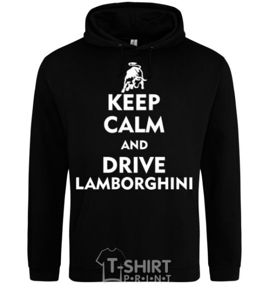 Men`s hoodie Drive Lamborghini black фото