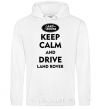 Men`s hoodie Drive Land Rover White фото