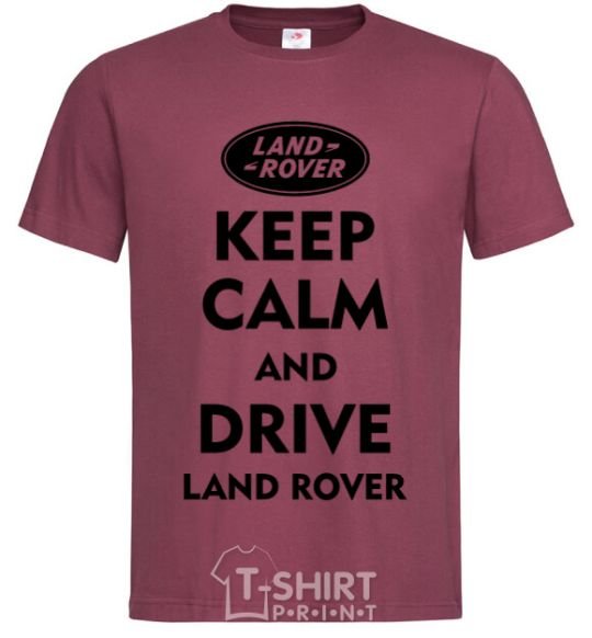 Men's T-Shirt Drive Land Rover burgundy фото