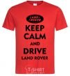 Men's T-Shirt Drive Land Rover red фото