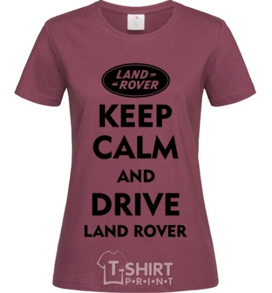 Women's T-shirt Drive Land Rover burgundy фото