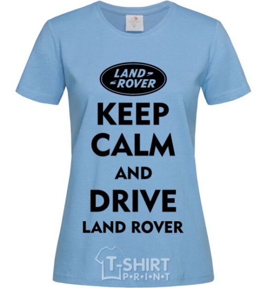 Women's T-shirt Drive Land Rover sky-blue фото