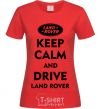 Women's T-shirt Drive Land Rover red фото