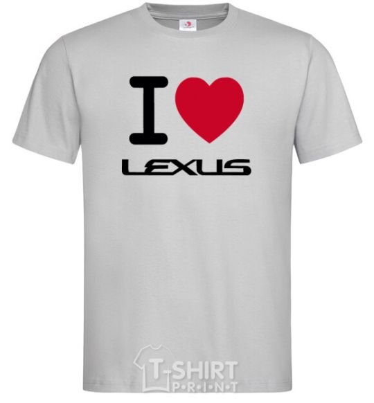 Men's T-Shirt I Love Lexus grey фото