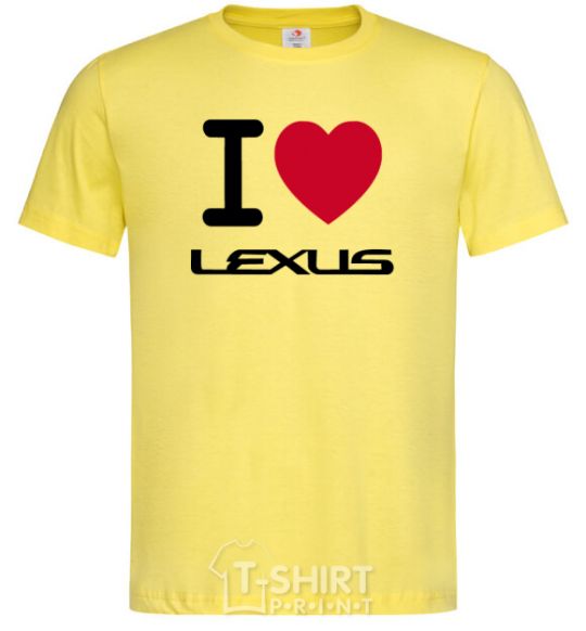 Men's T-Shirt I Love Lexus cornsilk фото