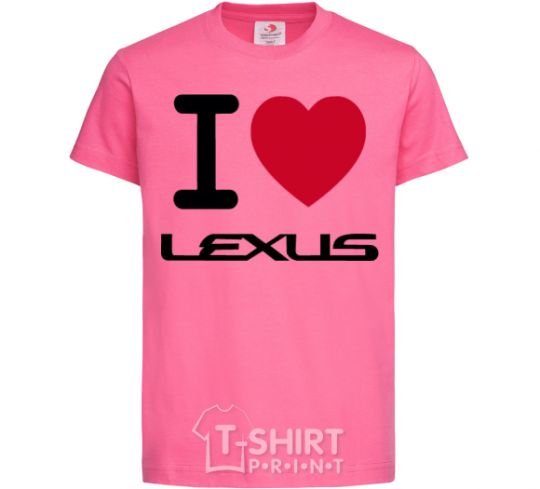 Kids T-shirt I Love Lexus heliconia фото