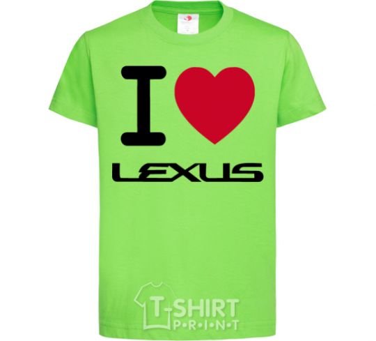 Kids T-shirt I Love Lexus orchid-green фото