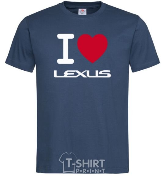 Men's T-Shirt I Love Lexus navy-blue фото