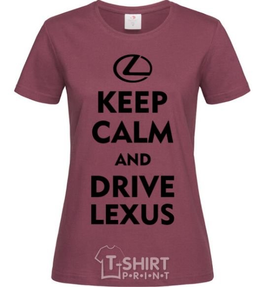 Women's T-shirt Drive Lexus burgundy фото