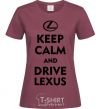 Women's T-shirt Drive Lexus burgundy фото