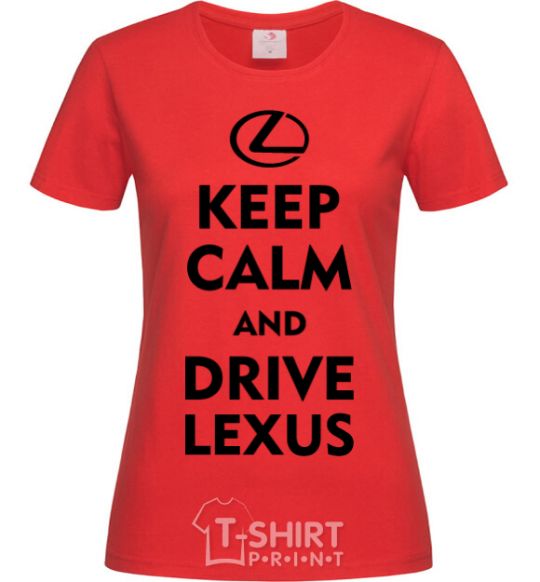 Women's T-shirt Drive Lexus red фото