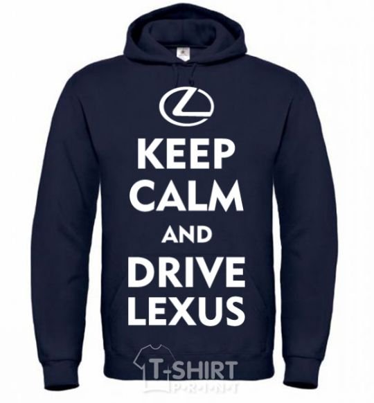 Men`s hoodie Drive Lexus navy-blue фото