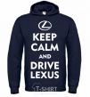 Men`s hoodie Drive Lexus navy-blue фото