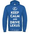 Men`s hoodie Drive Lexus royal фото