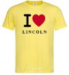 Мужская футболка I Love Lincoln Лимонный фото