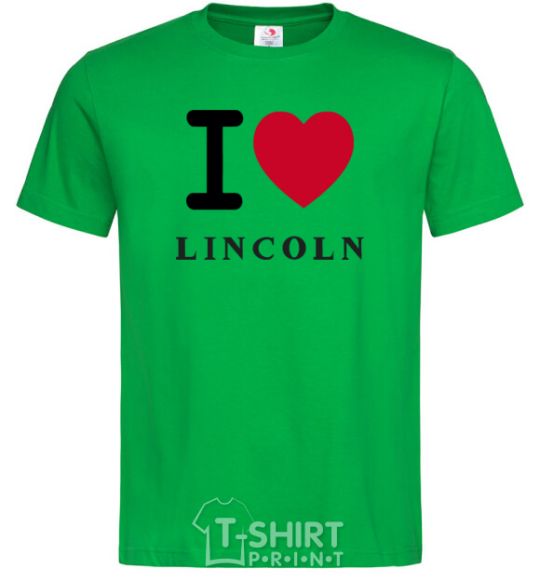 Men's T-Shirt I Love Lincoln kelly-green фото