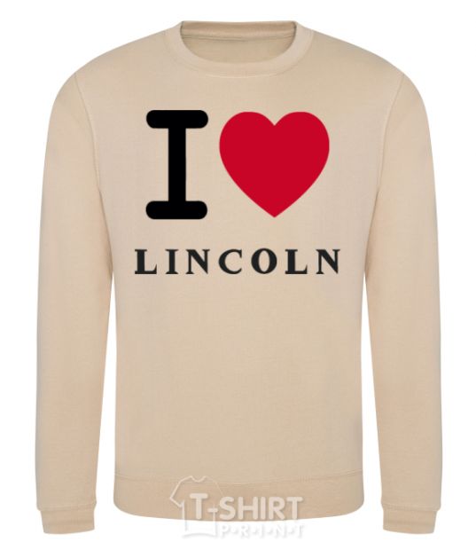 Sweatshirt I Love Lincoln sand фото
