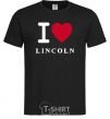 Мужская футболка I Love Lincoln Черный фото