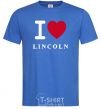 Мужская футболка I Love Lincoln Ярко-синий фото