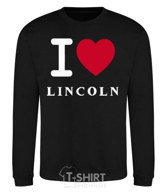 Sweatshirt I Love Lincoln black фото