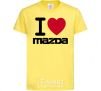 Kids T-shirt I Love Mazda cornsilk фото