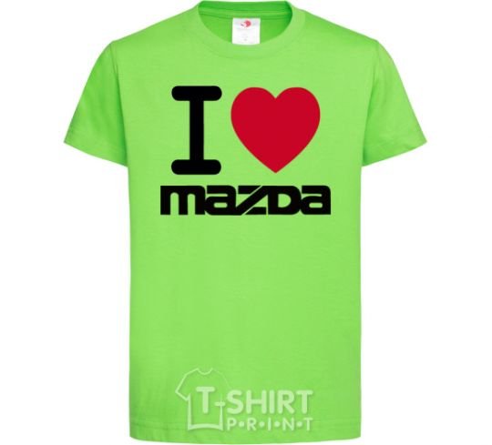 Kids T-shirt I Love Mazda orchid-green фото