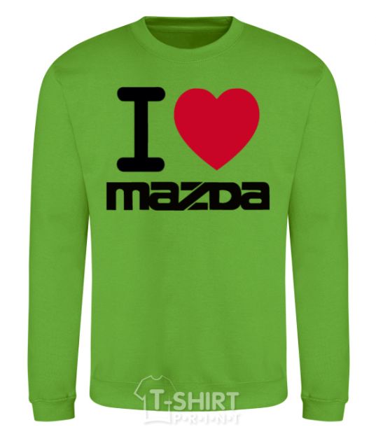 Sweatshirt I Love Mazda orchid-green фото