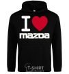 Men`s hoodie I Love Mazda black фото