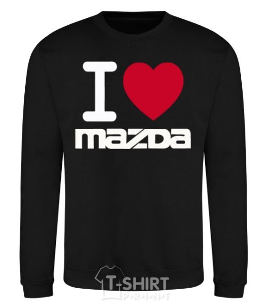 Sweatshirt I Love Mazda black фото