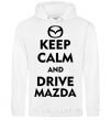 Men`s hoodie Drive Mazda White фото